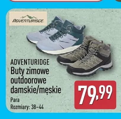 Buty zimowe outdoorowe damskie Adventuridge promocja w Aldi