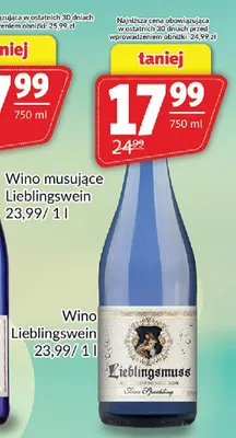 Wino musujące Lieblingswein promocja w Prim Market