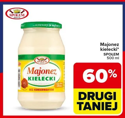 Majonez kielecki Społem promocja w Carrefour Market