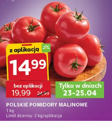 Pomidory malinowe polskie promocja w Stokrotka
