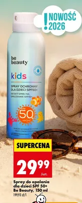 Spray do opalania dla dzieci SPF 50+ Be Beauty promocja w Biedronka