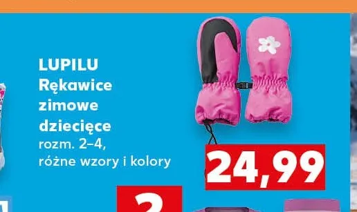 Rękawice zimowe dziecięce Lupilu promocja w Kaufland