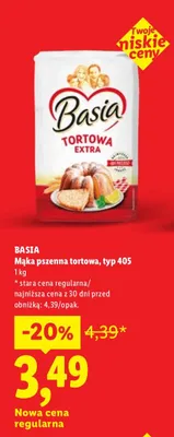 Mąka pszenna tortowa, typ 405 Basia promocja w Lidl