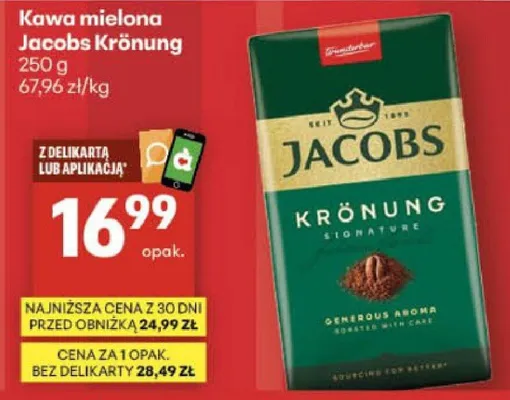 Kawa mielona Krönung promocja w Delikatesy Centrum
