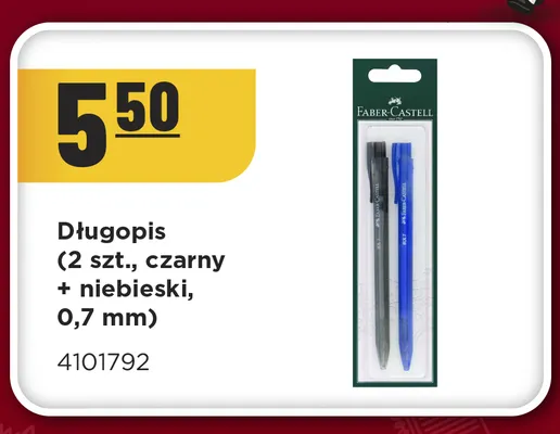 Długopis Faber-Castell czarny i niebieski 0,7 mm promocja w MR. DIY