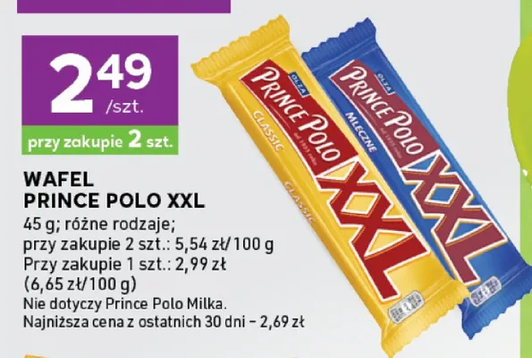 Wafel Prince Polo XXL różne rodzaje promocja w Stokrotka