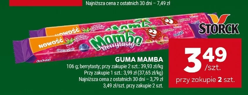 Guma Mamba berrytasty promocja w Stokrotka