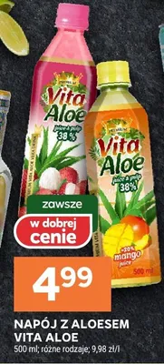 Napój z aloesem Vita Aloe lychee, mango promocja w Stokrotka