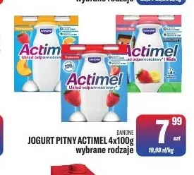 Jogurt pitny Actimel Danone 4-pak promocja w Tomi Markt