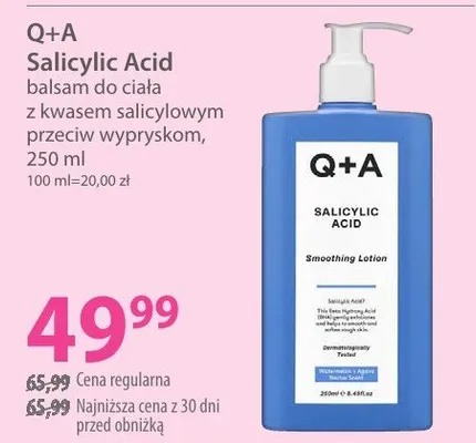 Salicylic Acid balsam do ciała z kwasem salicylowym przeciw wypryskom promocja w Hebe