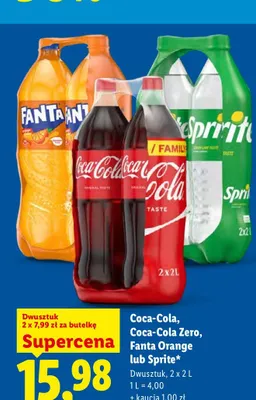 Napój gazowany Fanta Orange 2-pak promocja w Lidl