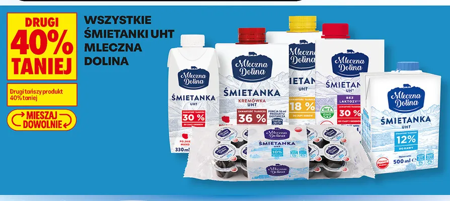 Śmietanka UHT Mleczna Dolina 18% promocja w Biedronka