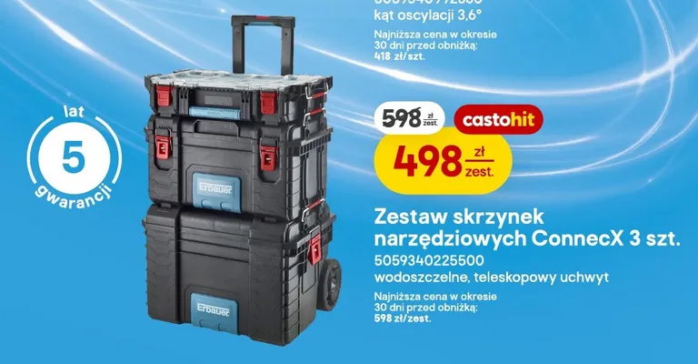 Zestaw skrzynek narzędziowych Erbauer ConnecX 3 szt. promocja w Castorama
