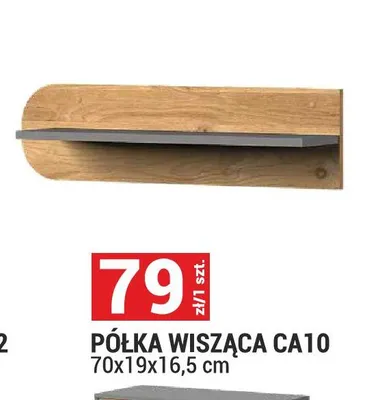 Półka wisząca CA10 70x19x16,5cm promocja w Merkury Market
