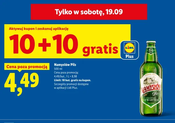 Piwo Namysłów Pils promocja w Lidl