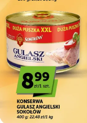 Konserwa gulasz angielski Sokołów promocja w ABC
