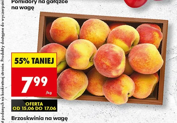 Brzoskwinia promocja w Biedronka