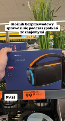 Głośnik bezprzewodowy Wireless LED Speakre 60W promocja w Biedronka