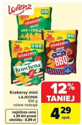 Krakersy mini Lajkonik promocja w Carrefour