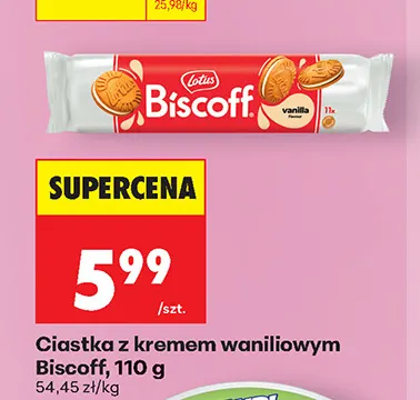 Ciastka z kremem waniliowym Biscoff Lotus promocja w Biedronka