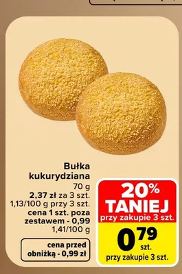 Bułka kukurydziana promocja w Carrefour