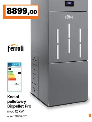 Kocioł pelletowy Biopellet Pro Ferroli promocja w Bricoman