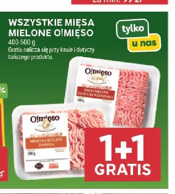 Mięso mielone z łopatki wieprzowej O!Mięso promocja w Stokrotka