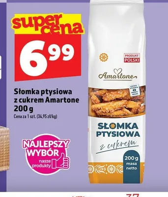 Słomka ptysiowa z cukrem Amartone promocja w TOPAZ