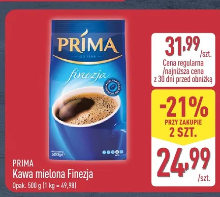 Kawa mielona Prima Finezja promocja w Aldi