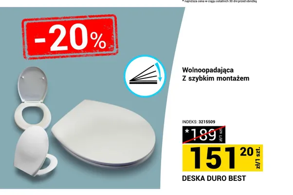 Deska Duro Best wolnoopadająca promocja w Merkury Market