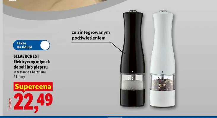 Elektryczny młynek do pieprzu SilverCrest promocja w Lidl