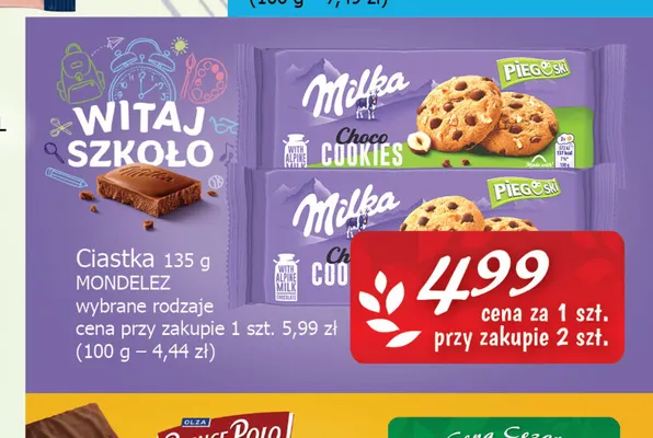 Ciastka Milka Mondelez promocja w CEZAR Delikatesy