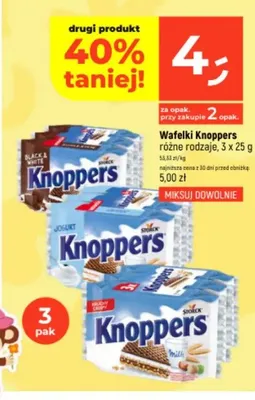 Wafelki Knoppers Jogurt 3-pak 25g promocja w Dealz