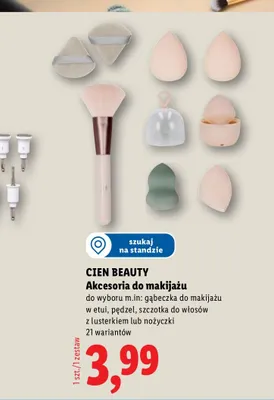Akcesoria do makijażu Cien Beauty promocja w Lidl