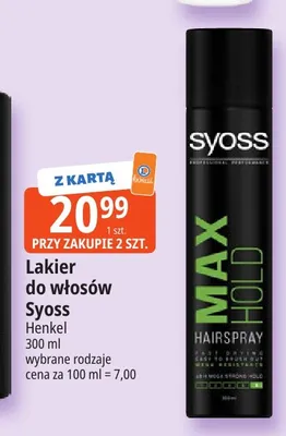 Lakier do włosów Syoss promocja w Leclerc