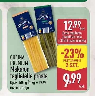 Makaron taglietelle proste Cucina Premium promocja w Aldi