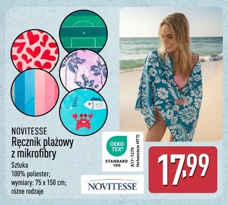 Ręcznik plażowy z mikrofibry NOVITESSE promocja w Aldi