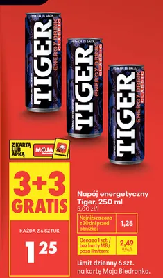 Napój energetyczny limited Be power promocja w Biedronka