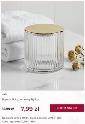 Pojemnik łazienkowy Ryflos home&you promocja w home&you