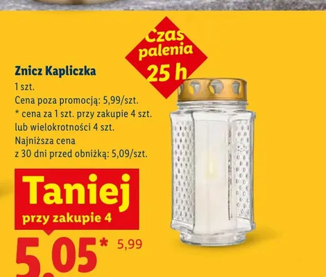 Znicz Kapliczka promocja w Lidl