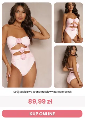 Strój kąpielowy jednoczęściowy bez ramiączek Renee promocja w Renee