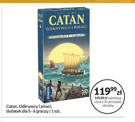 Gra Catan Odkrywcy i piraci dodatek dla 5-6 graczy promocja w Empik