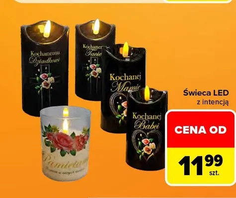Świeca LED z intencją promocja w Carrefour