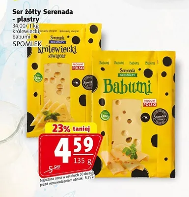 Ser żółty Królewiecki plastry Serenada promocja w Prim Market
