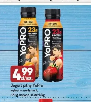 Jogurt pitny mango YoPro promocja w Avita