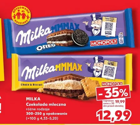 Czekolada mleczna Milka MMMAX Oreo promocja w Kaufland