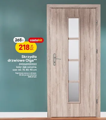 Skrzydło drzwiowe Olga promocja w Castorama