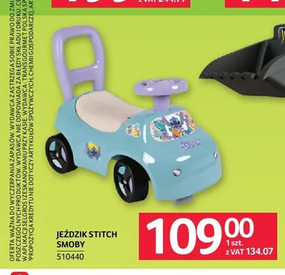 Jeździk Stitch Smoby promocja w Selgros