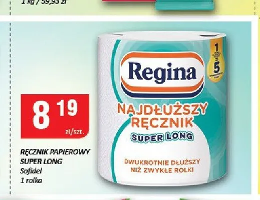 Ręcznik papierowy Regina Super Long promocja w Chorten