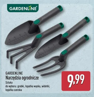 Narzędzia ogrodnicze Gardenline grabki promocja w Aldi